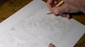 Рисую акварелью рыбку. Эскиз керамической плитки в китайском стиле. Часть 1