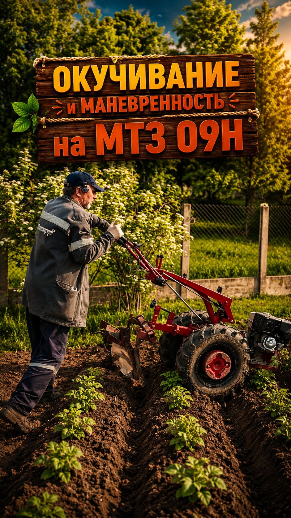 Окучивание и маневренность на МТЗ 09H 🔄