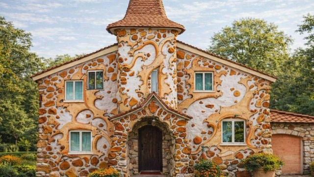 фасады домов арт бетон