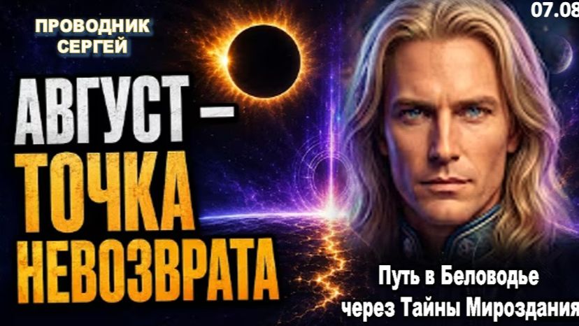 ДВА ЗАТМЕНИЯ И МОЩНЫЙ ПОРТАЛ: АВГУСТ 2026-го РАЗДЕЛИТ ЖИЗНЬ НА ДО И ПОСЛЕ | ПРОВОДНИК СЕРГЕЙ