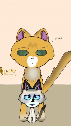 Артик с котиками моей сестры ♥️🧡🩶