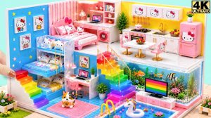 «Домик Hello Kitty: двухэтажный коттедж с аквариумом и 5 чудесными комнатами 🐱🏠»