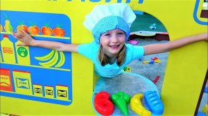 Polina Pretend Play Shopping with Sand molds Play Set and Baby Dolls