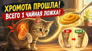 Просто добавьте 1 чайную ложку ЭТОГО, чтобы быстро вылечить хромоту и боль в суставах у кошки!