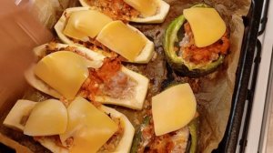 Лодочки из кабачков.