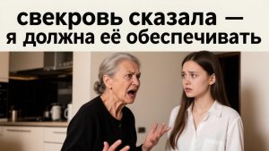 Истории из жизни | свекровь сказала, что я её обязана содержать, но я поставила старую на место