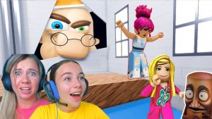 КОМАНДНЫЙ ПОБЕГ ИЗ ШКОЛЫ вместе С МАМОЙ в ROBLOX!
