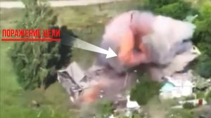 Удары САУ Гиацинт-С в здания ВСУ. Запорожская область