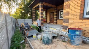 Успели все! Результаты радуют! Строим отмостку вокруг дома своими руками. Бассейн в теплице.