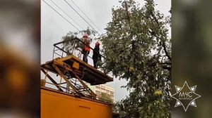 Спасатели ликвидируют последствия непогоды 7 августа.