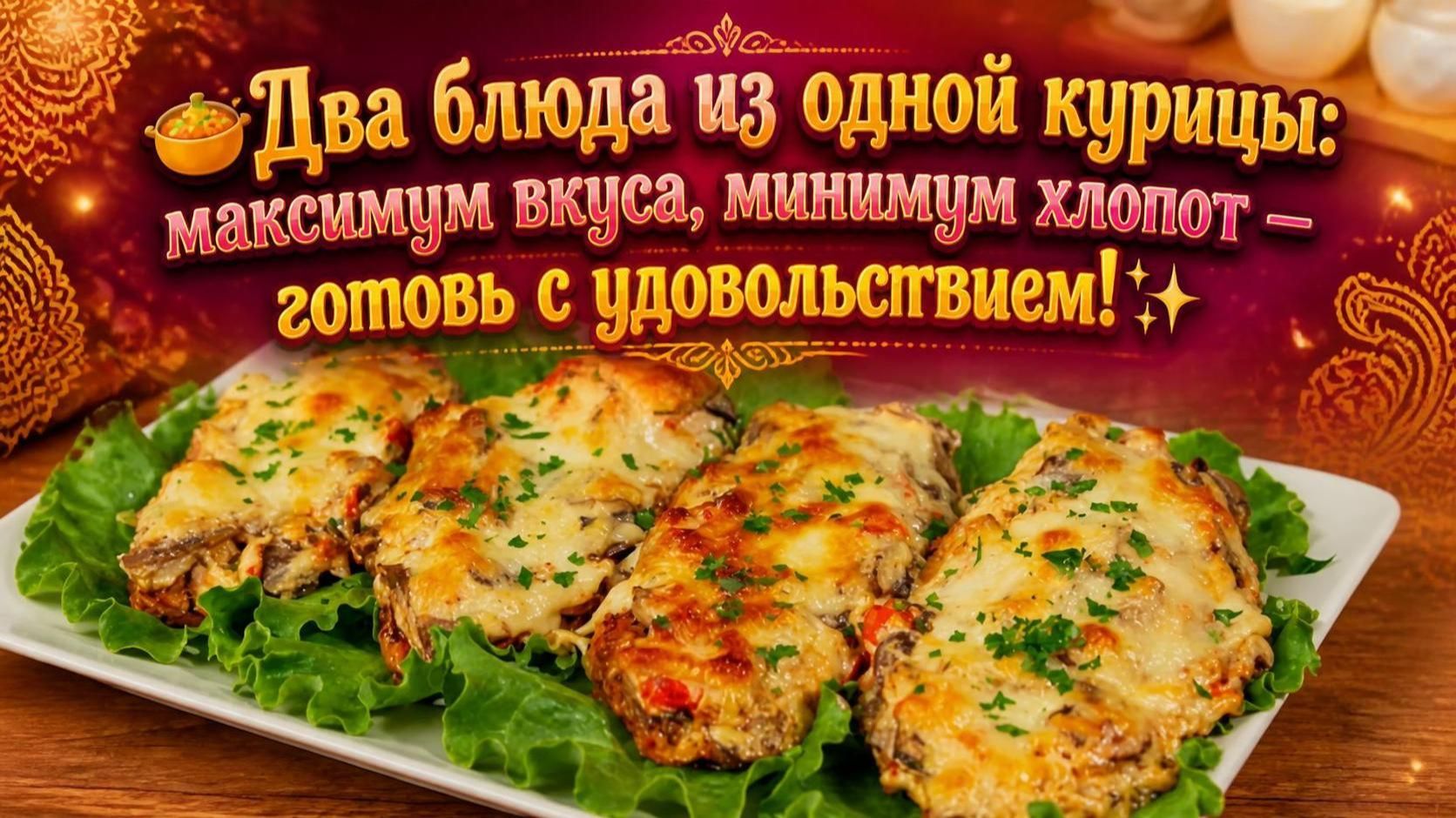 🥘Два блюда из одной курицы_ максимум вкуса, минимум хлопот — готовь с удовольствием!✨