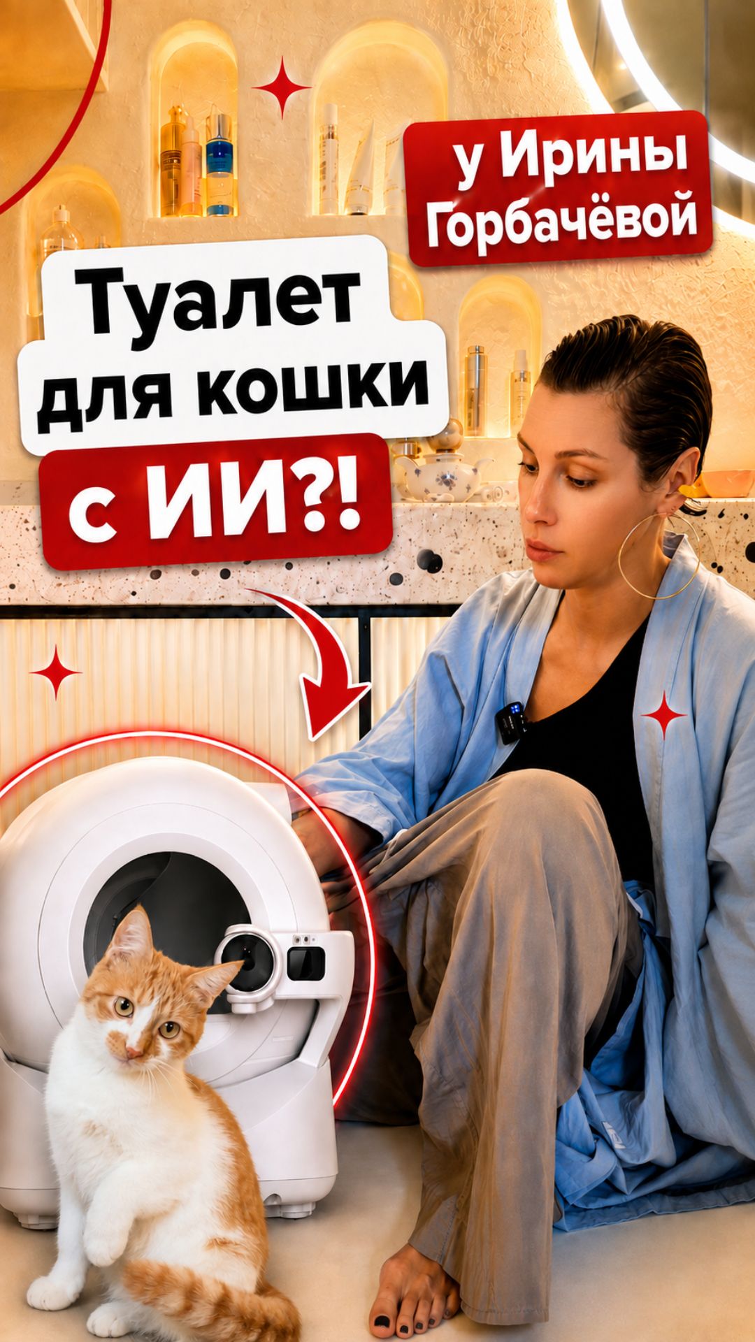 Туалет с ИИ для кота  О ремонте с Ириной Горбачёвой