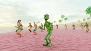 Dancing Green Alien - Danza Kuduro (Official Video)