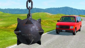 Мультики_ Тачки против Гигантского Цепа в BeamNG.drive