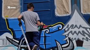Вагоны метро Петербурга раскрасили граффити со сказочными героями