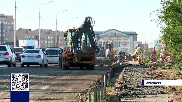В ОРЕНБУРГЕ ПРОДОЛЖАЕТСЯ РЕМОНТ МОСТА НА ДОНГУЗСКОЙ