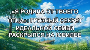 «Я РОДИЛА ОТ ТВОЕГО ОТЦА»: ГРЯЗНЫЙ СЕКРЕТ ИДЕАЛЬНОЙ СЕМЬИ РАСКРЫЛСЯ НА ЮБИЛЕЕ