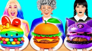 Кулинарный Челлендж: Уэнсдей Против Бабушки | Фантастические Лайфхаки с Едой