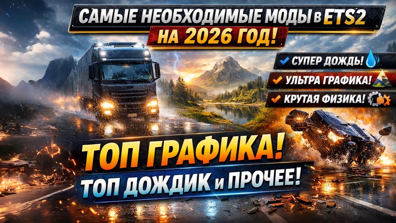 Это УЖЕ НЕ ETS2… 😳 Топ моды на графику, дождь и физику 2026 #ets2  #етс2 #eurotrucksimulator2