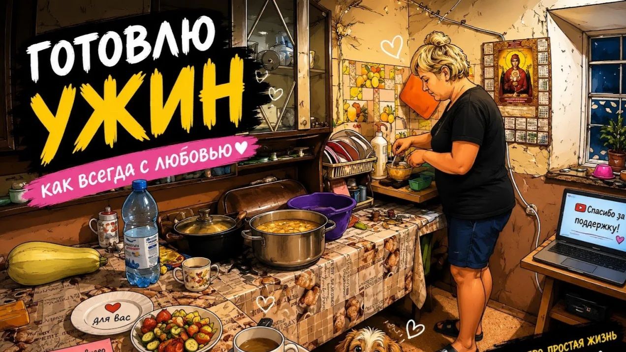 Наталья Губарева. ГОТОВЛЮ УЖИН ⧸ ЖИЗНЬ В СЕЛЕ #villagelife 😍