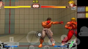 Играю в street fighter 3d edition внимание тут лаги и всё на японском языке.