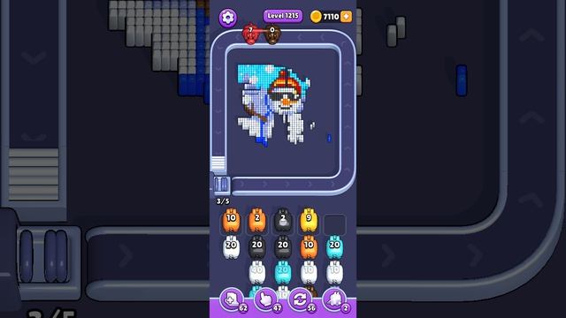 Прохождение 1215 уровня Pixel Flow
