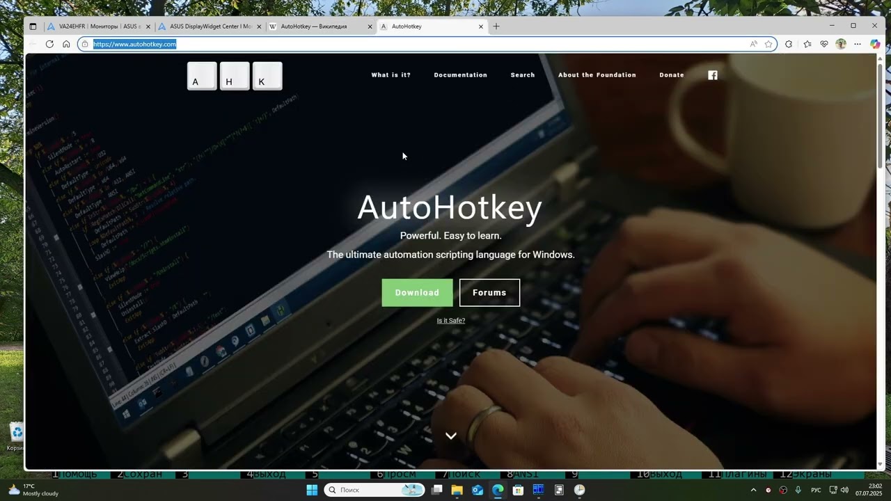 Автозагрузка программы для мониторов ASUS DisplayWidget Center