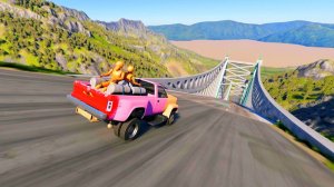 Безумная гонка под уклон: максимум скорости, максимум разрушений🔥 | BeamNG тест#11 |  Мультики