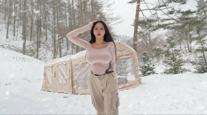 Роскошный лагерь в снежную бурю: тепло и тишина