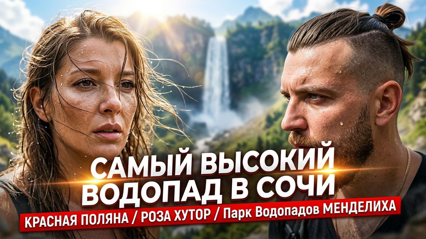 КРАСНАЯ ПОЛЯНА _ РОЗА ХУТОР _ САМЫЙ ВЫСОКИЙ ВОДОПАД В СОЧИ!!! Парк Водопадов 'МЕНДЕЛИХА'