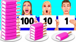 100 Слоев Еды Челлендж # Удивительные Лайфхаки и Хитрости от Fun Fun Challenge