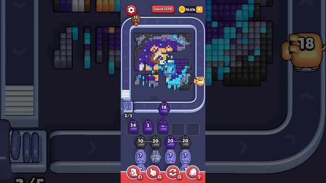 Прохождение 1210 уровня Pixel Flow