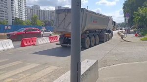 Открыли объездную дорогу на площадке будущей станции Лебедянская Бирюлёвской линии
