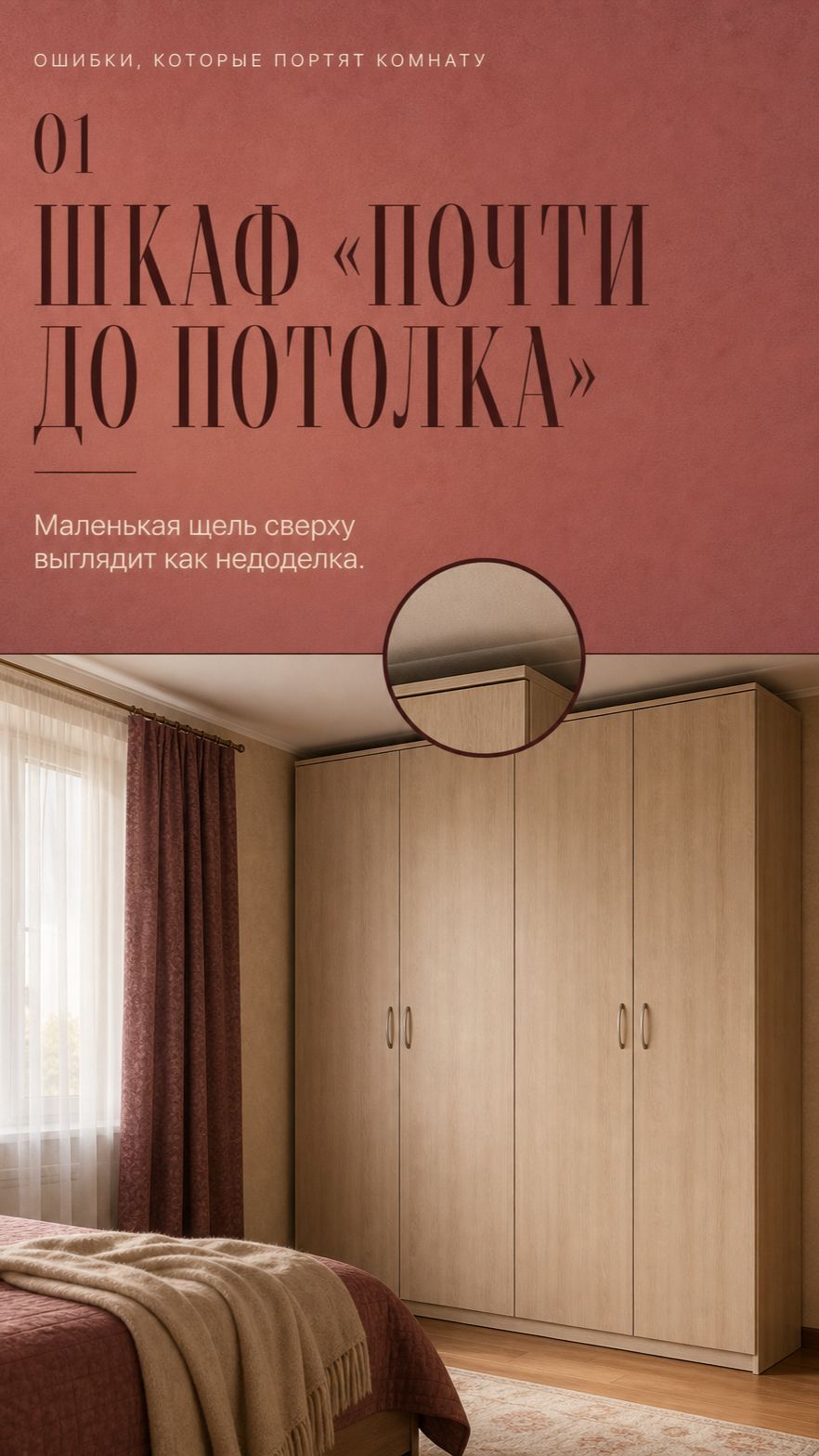 5 ошибок в мебели, которые портят комнату