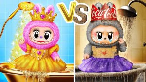 Бедная VS Богатая ЛАБУБУ Принцесса! Поделки для кукол