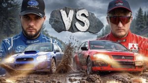 Гонка с НИКИТОСОМ ПО ГРЯЗИ на Mitsubishi Evolution VS SUBARU STI - ЧЕЛЛЕНДЖ С ЗАКРЫТЫМИ ГЛАЗАМИ