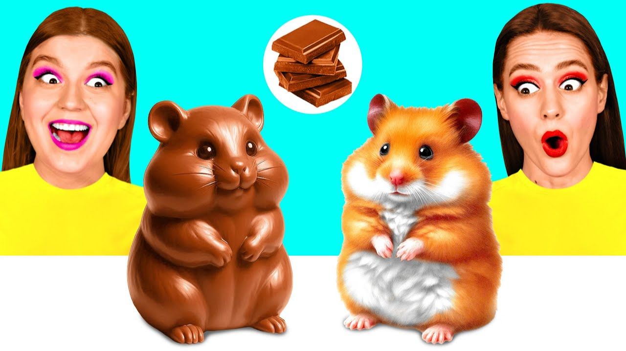 Челлендж. Шоколадная Еда vs Настоящая еда # Смешные Рецепты с Едой от DaRaDa Challenge