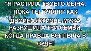«Я растила твоего сына, пока ты гулял!» Как двойная жизнь мужа разрушила три семьи, когда правда в