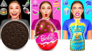 24 Часа Едим Еду Одного Цвета Челлендж # Смешные Кулинарные Трюки от Fun Fun Challenge
