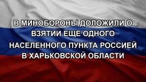 В Минобороны доложили о взятии еще одного населенного пункта Россией в Харьковской области