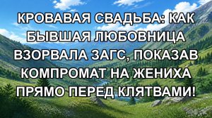 Кровавая свадьба: как бывшая любовница взорвала ЗАГС, показав компромат на жениха прямо перед клят