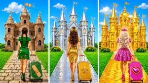 Картонный vs Золотой vs Серебряный Челлендж с Декором Комнаты