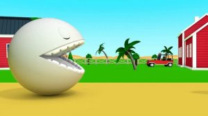 Изучайте названия и звуки животных с помощью 3D-игрушки Пакмана и игрушечной косатки на ферме.