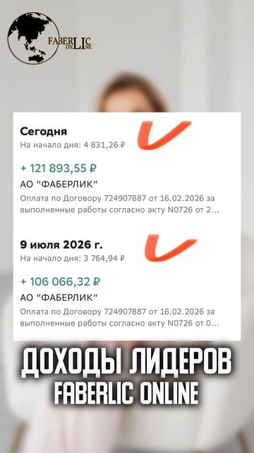 Доходы лидеров проекта FaberlicOnline!