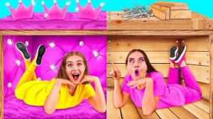Секретный Домик Под Кроватью # Богатая vs Бедная Сумасшедший Челлендж