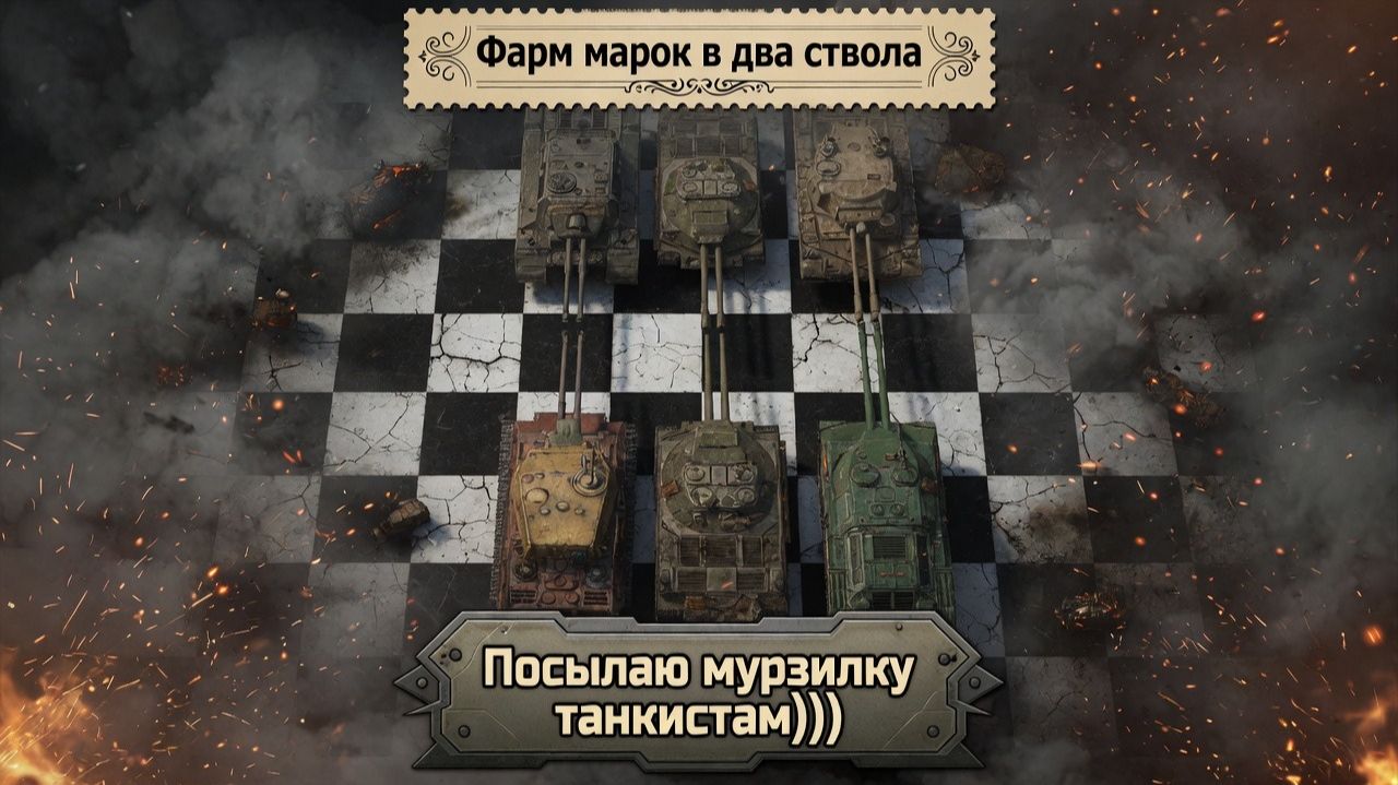 Фарм марок в два ствола! #танки #worldoftanks #миртанков #wot