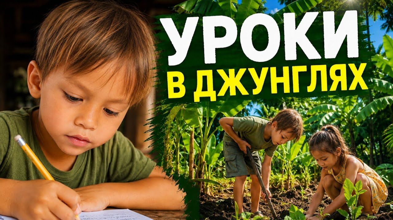 ИСХОД РУССКИХ МУЖИКОВ В ДЖУНГЛИ. Жизнь на острове один день, в котором дети учатся всему