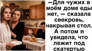 Истории из жизни|-Для чужих в моём доме еды нет, - сказала свекровь,|Аудио рассказы|