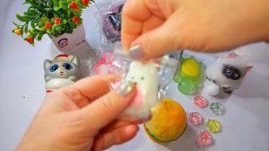 АСМР распаковка сквишей и силиконовых игрушек из сюрприз боксов 💗♥💗