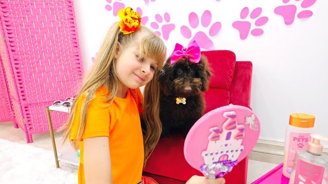 У ребят появился новый питомец🐕🐾мульт для детей
